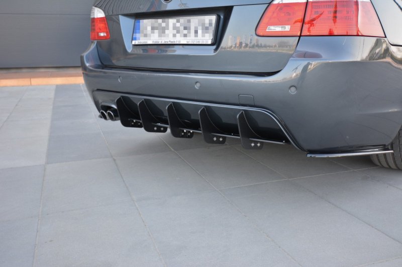 Maxton Diffusor Heck Ansatz für Heckschürze für BMW 5er E61 (TOURING) WAGON M Paket BM-5-61-MPACK-CNC-RS1