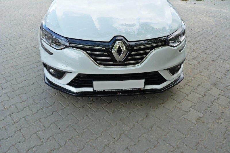 Maxton Front Ansatz V.1 für Renault Megane Mk4 Hatchback schwarz Hochglanz RE-ME-4-FD1-G