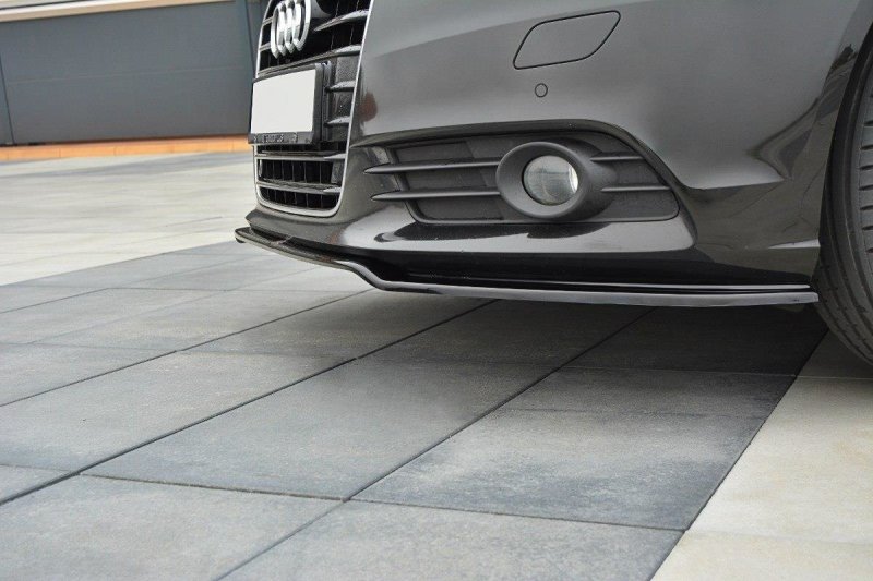 Maxton Front Ansatz V.1 für Audi A6 C7 schwarz Hochglanz AU-A6-C7-FD1-G