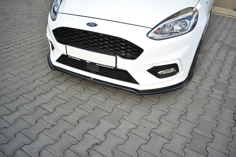 Maxton Front Ansatz V.1 für Ford Fiesta Mk8 ST / ST-Line schwarz Hochglanz FO-FI-8-STLINE-FD1-G