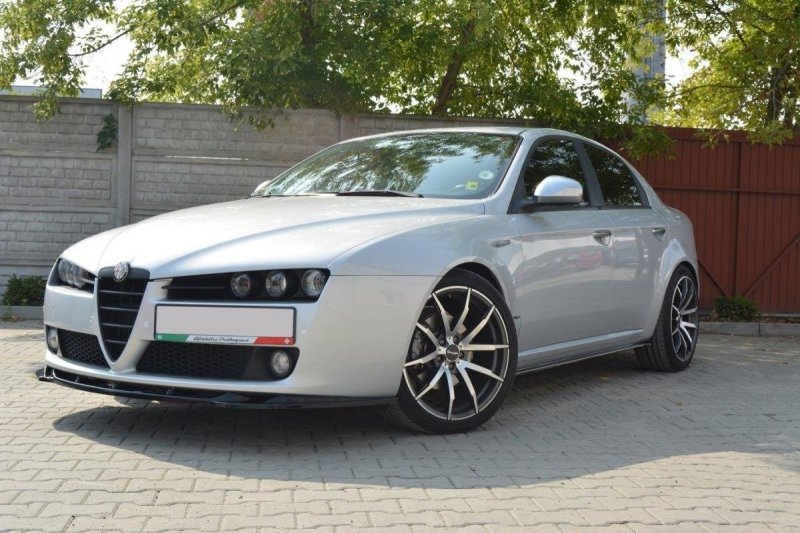 Maxton Seitenschweller Ansatz für ALFA ROMEO 159 schwarz Hochglanz AL-159-SD1-G