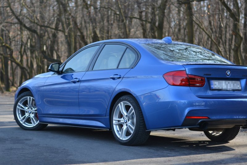 Maxton Seitenschweller Ansatz für BMW 3er F30 PHASE-II SEDAN M-SPORT schwarz Hochglanz BM-3-F30F-MPACK-SD1-G