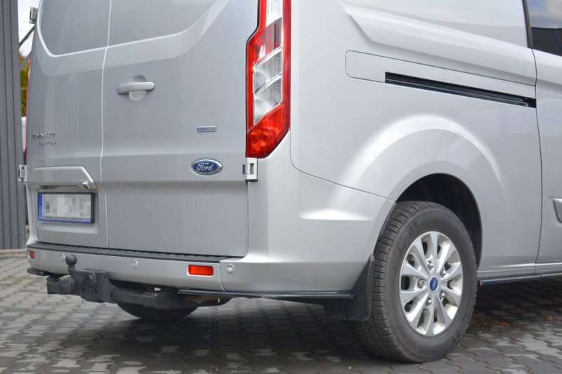 Maxton Heck Ansatz Flaps Diffusor für Ford Transit Custom Mk1 FL schwarz Hochglanz FO-TRC-1F-RSD1-G