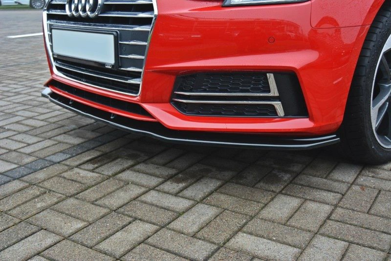 Maxton Front Ansatz V.2 für Audi S4 / A4 S-Line B9 schwarz Hochglanz AU-A4-B9-SLINE-FD2-G