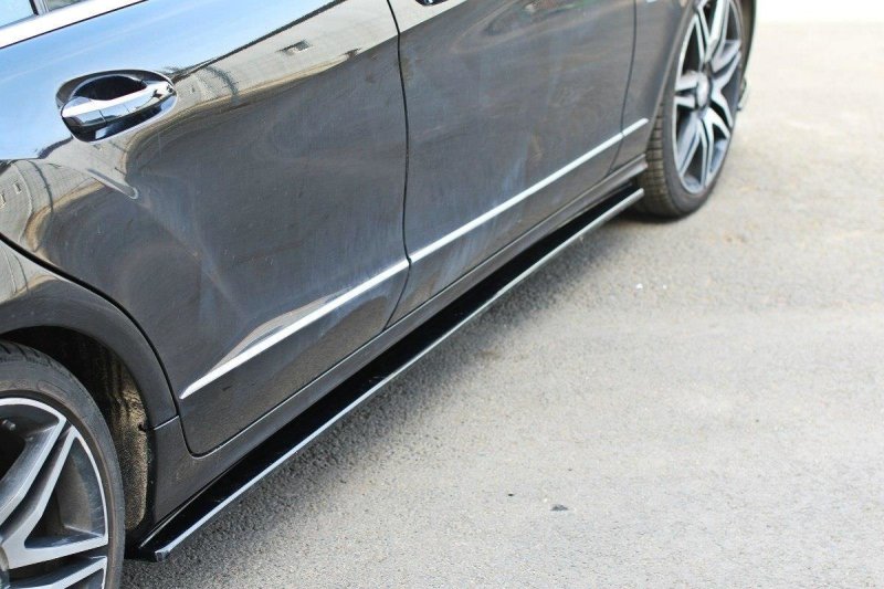 Maxton Seitenschweller Ansatz für Mercedes CLS C218 schwarz Hochglanz ME-CLS-218F-SD1-G