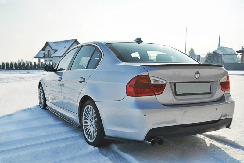 Maxton Heck Ansatz Flaps Diffusor für BMW 3er E90 M Paket schwarz Hochglanz BM-3-90-MPACK-RSD1-G