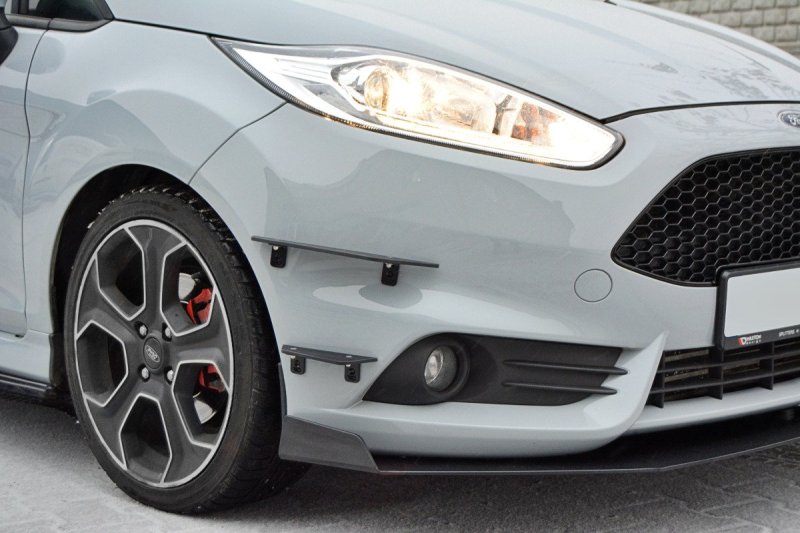 Maxton Stoßstangen Flaps Wings vorne Canards für Ford Fiesta 7 ST Mk7 FL FO-FI-7F-ST-CNC-CAN1