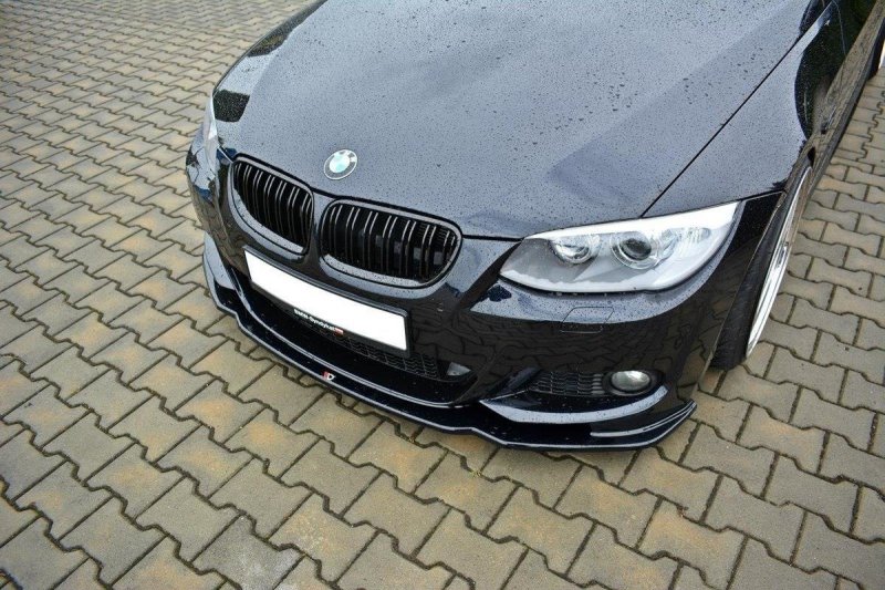 Maxton Front Ansatz V.2 für BMW 3er E92 M Paket FACELIFT schwarz Hochglanz BM-3-92F-MPACK-FD2-G
