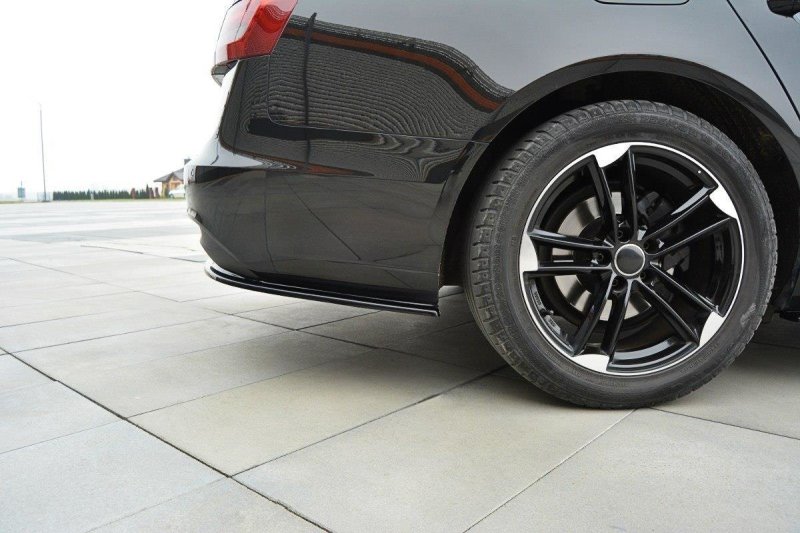 Maxton Heck Ansatz Flaps Diffusor für Audi A6 C7 Avant schwarz Hochglanz AU-A6-C7-AV-RSD1-G