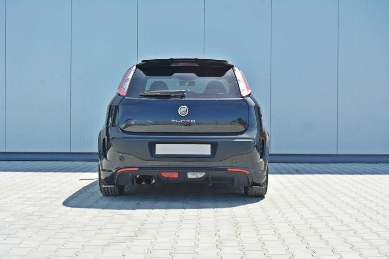 Maxton Heck Ansatz Flaps Diffusor für Fiat Punto Evo Abarth schwarz Hochglanz FI-PU-EVO-AB-RSD1-G