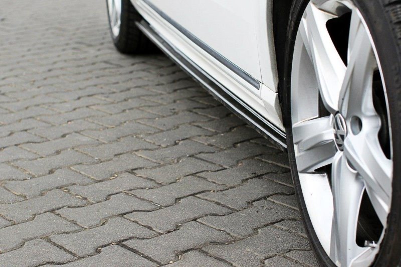 Maxton Seitenschweller Ansatz für Vw Passat B7 R-Line schwarz Hochglanz VW-PA-B7-RLINE-SD1-G