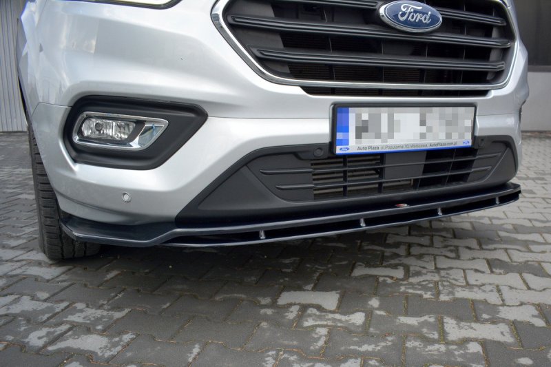 Maxton Front Ansatz für Ford Transit Custom Mk.1 FL schwarz Hochglanz FO-TRC-1F-FD1G+FD1R-G