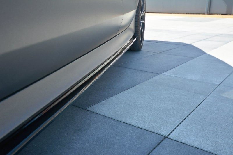 Maxton Seitenschweller Ansatz für Audi RS7 C7 FL schwarz Hochglanz AU-RS7-1F-SD1-G