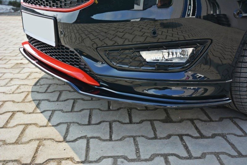 Maxton Front Ansatz V.2 für Ford Focus ST-Line Mk3 FL schwarz Hochglanz FO-FO-3F-STLINE-FD2-G