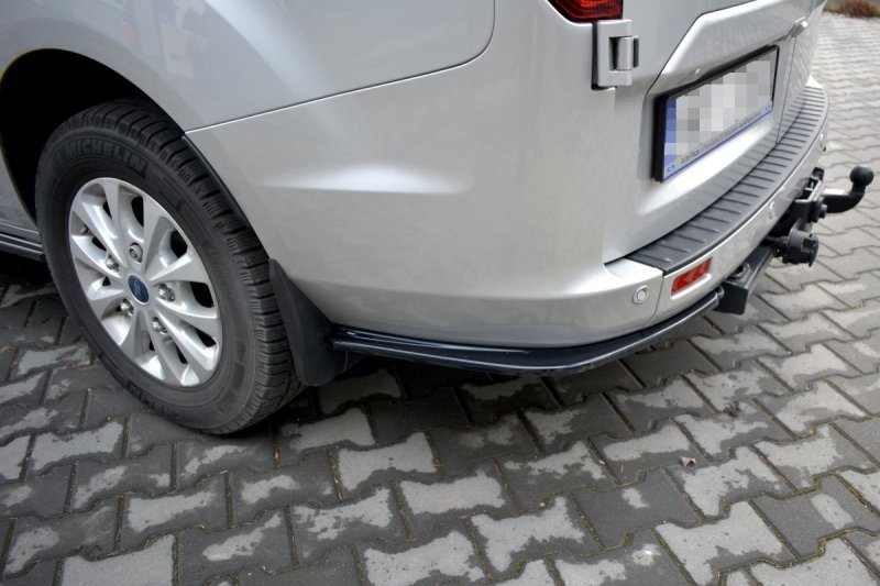 Maxton Heck Ansatz Flaps Diffusor für Ford Transit Custom Mk1 FL schwarz Hochglanz FO-TRC-1F-RSD1-G
