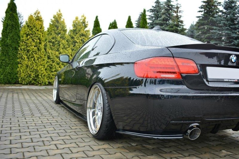 Maxton Heck Ansatz Flaps Diffusor für BMW 3er E92 M Paket FACELIFT schwarz Hochglanz BM-3-92F-MPACK-RSD1-G