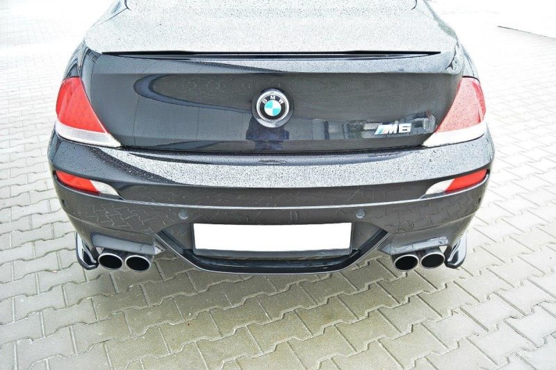 Maxton Heck Ansatz Flaps Diffusor für BMW M6 E63 schwarz Hochglanz BM-6-63-M-RSD1-G