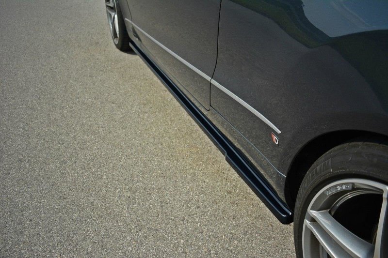 Maxton Seitenschweller Ansatz für Mercedes E W212 schwarz Hochglanz ME-E-212F-C-SD1-G