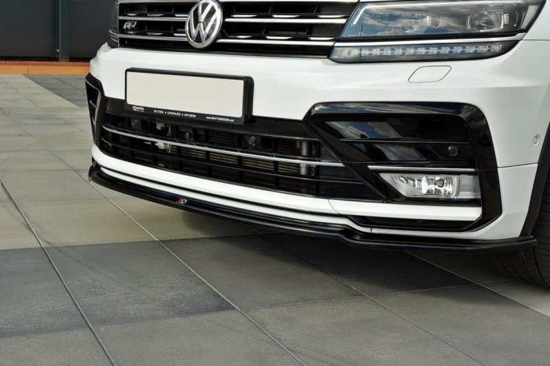 Maxton Front Ansatz für Vw Tiguan Mk2 R-Line schwarz Hochglanz VW-TI-2-RLINE-FD1-G