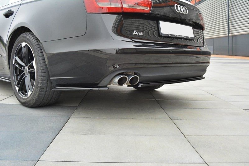 Maxton Heck Ansatz Flaps Diffusor für Audi A6 C7  schwarz matt AU-A6-C7-AV-RSD1-T
