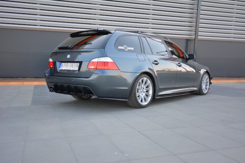 Maxton Diffusor Heck Ansatz für Heckschürze für BMW 5er E61 (TOURING) WAGON M Paket BM-5-61-MPACK-CNC-RS1