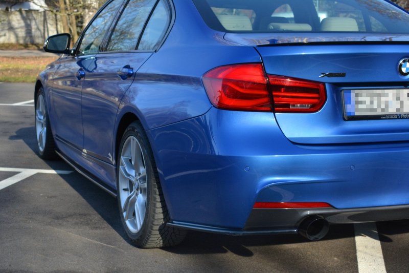 Maxton Heck Ansatz Flaps Diffusor für BMW 3er F30 PHASE-II SEDAN M-SPORT schwarz Hochglanz BM-3-F30F-MPACK-RSD1-G