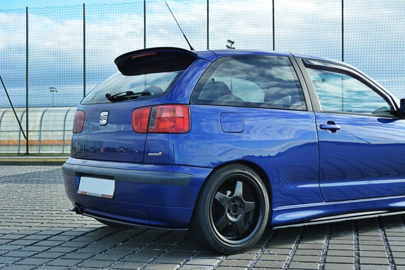 Maxton Heck Ansatz Flaps Diffusor für SEAT IBIZA MK2 FACELIFT CUPRA schwarz Hochglanz SE-IB-2F-CU-RSD1-G