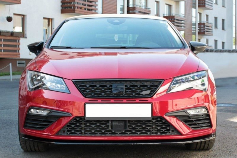 Maxton Front Ansatz V.1 für Seat Leon Cupra / FR Mk3 FL schwarz Hochglanz SE-LE-3F-CU-FD1-G