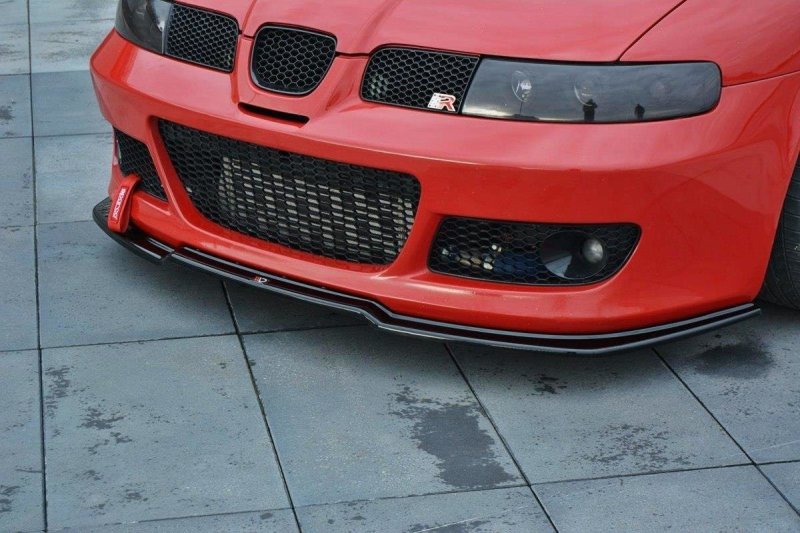 Maxton Front Ansatz für v.1 Seat Leon Mk1 Cupra schwarz Hochglanz SE-LE-1-CU-FD1-G