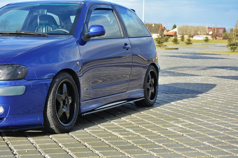 Maxton Seitenschweller Ansatz für SEAT IBIZA MK2 FACELIFT CUPRA schwarz Hochglanz SE-IB-2F-CU-SD1-G