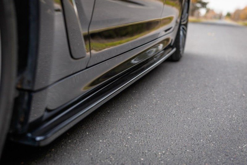 Maxton Seitenschweller Ansatz für BMW 5er G30/ G31 M-Paket schwarz Hochglanz BM-5-G30-MPACK-SD1-G