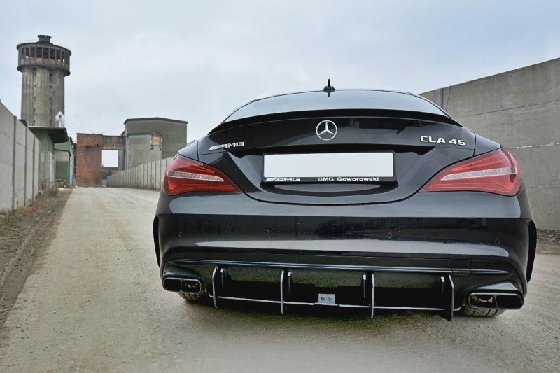 Maxton Diffusor Heck Ansatz für Heckschürze V.2 für Mercedes CLA A45 AMG C117 Facelift ME-CLA-117F-AMG-CNC-RS2