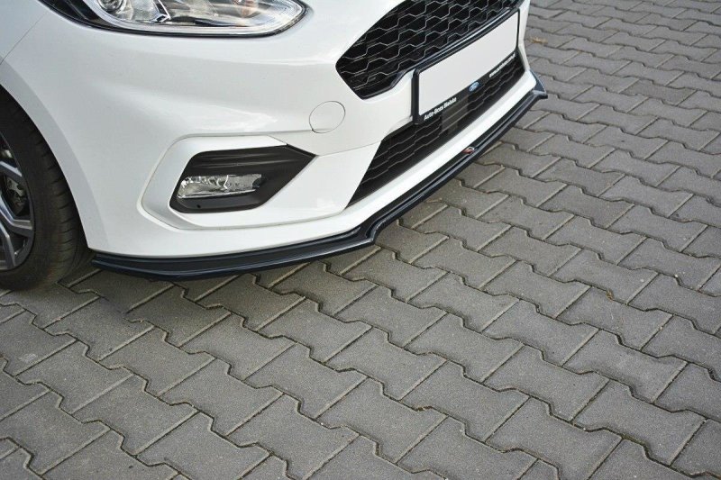 Maxton Front Ansatz V.1 für Ford Fiesta Mk8 ST / ST-Line schwarz Hochglanz FO-FI-8-STLINE-FD1-G
