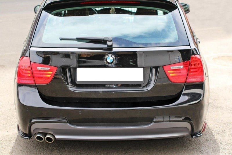 Maxton Heck Ansatz Flaps Diffusor für BMW 3er E91 M Paket FACELIFT schwarz Hochglanz BM-3-91F-MPACK-RSD1-G