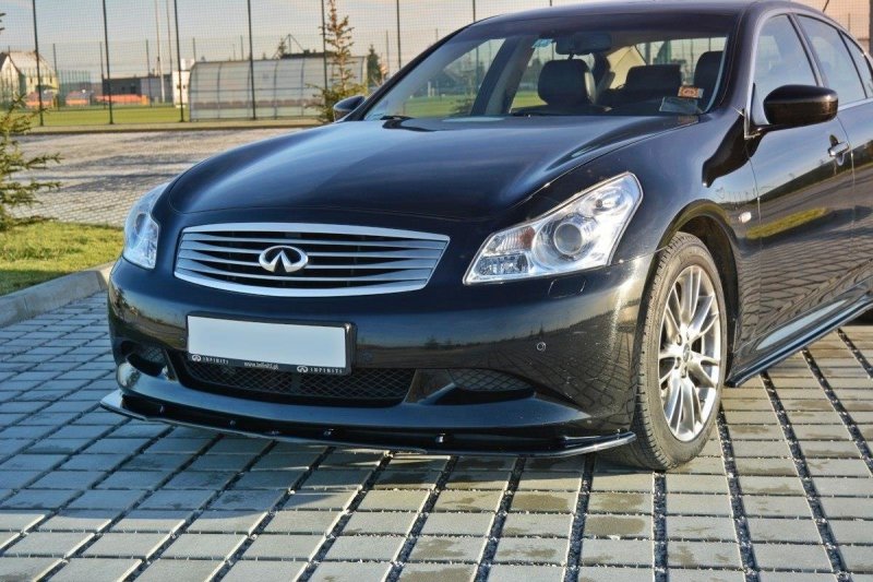 Preview: Maxton Front Ansatz V.1 für Infiniti G37 Limousine schwarz Hochglanz IN-G37-S-FD1-G