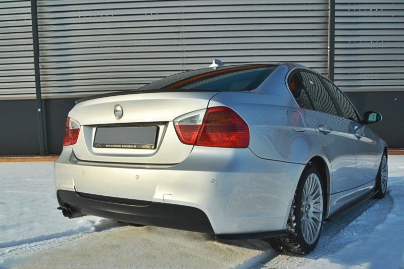 Maxton Spoiler CAP für BMW 3er E90 M Paket schwarz Hochglanz BM-3-90-MPACK-CAP1-G