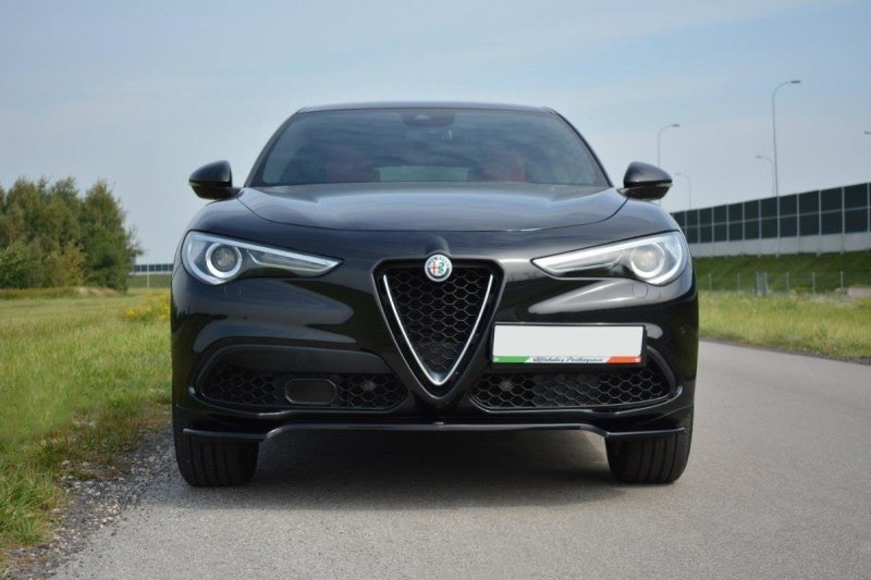 Maxton Front Ansatz V.1 für Alfa Romeo Stelvio schwarz Hochglanz AL-ST-1-FD1-G