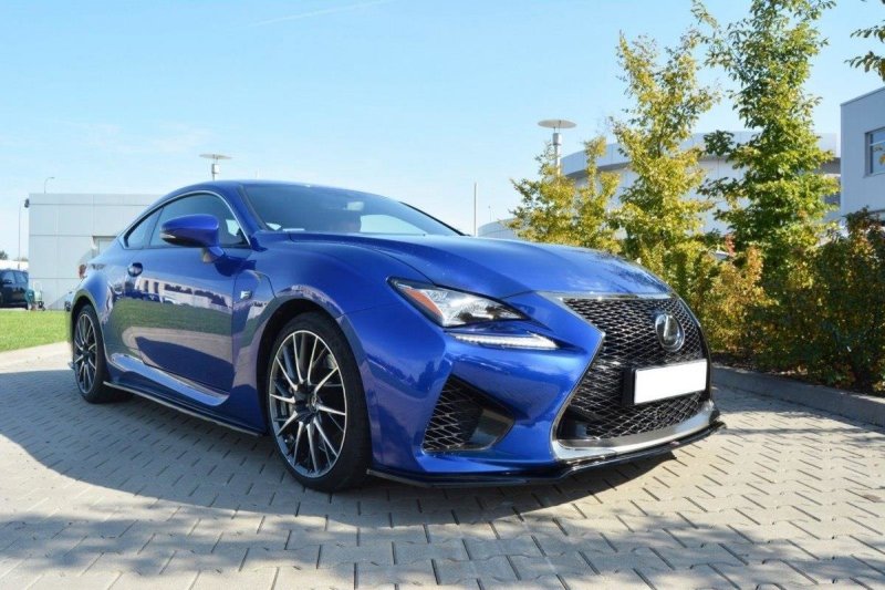 Preview: Maxton Front Ansatz V.1 für Lexus RC F schwarz Hochglanz LE-RCF-1-FD1-G