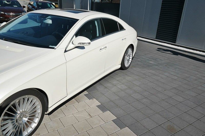 Maxton Seitenschweller Ansatz für Mercedes CLS C219 55AMG schwarz Hochglanz ME-CLS-219-AMG-SD1-G