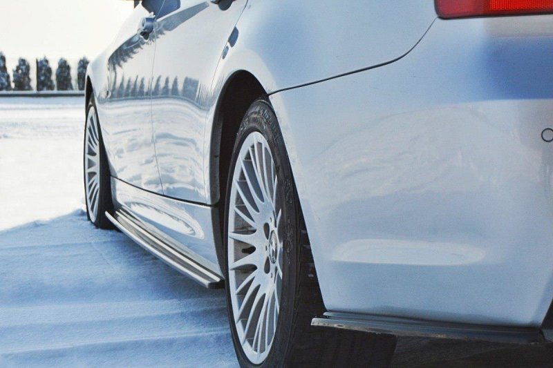 Maxton Seitenschweller Ansatz für BMW 3er E90/91 M Paket schwarz Hochglanz BM-3-90-MPACK-SD1-G