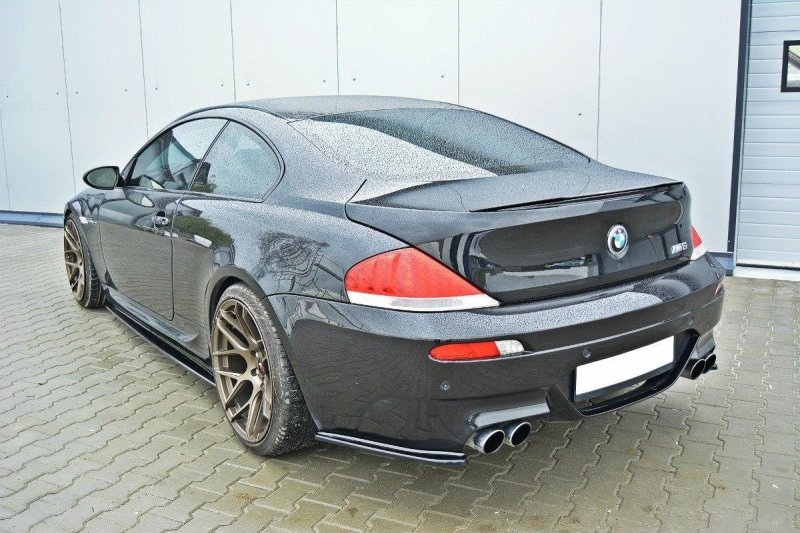 Maxton Heck Ansatz Flaps Diffusor für BMW M6 E63 schwarz Hochglanz BM-6-63-M-RSD1-G