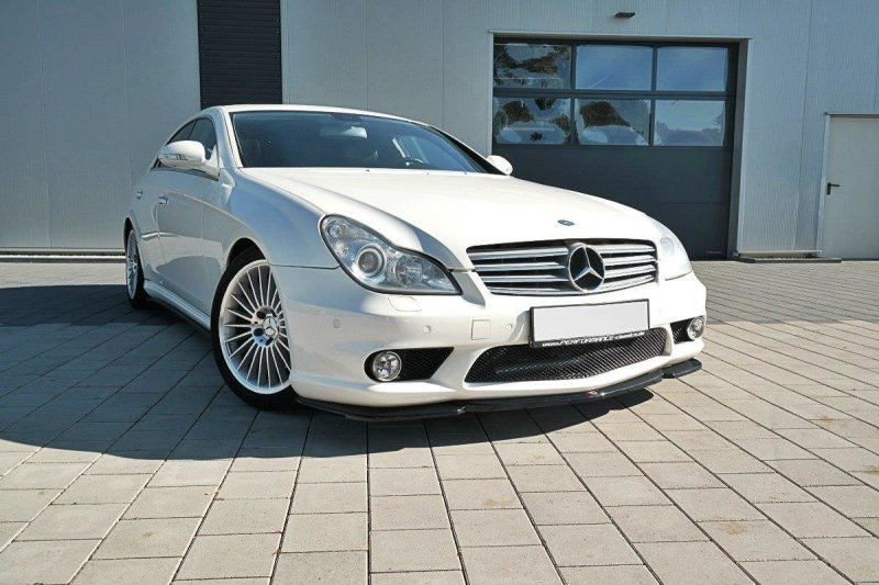 Maxton Front Ansatz V.1 für Mercedes CLS C219 55AMG schwarz Hochglanz ME-CLS-219-AMG-FD1-G