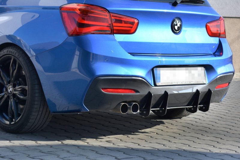 Maxton Diffusor Heck Ansatz für Heckschürze V.1 für BMW 1er F20/F21 M-POWER FACELIFT BM-1-F20F-M-CNC-RS1