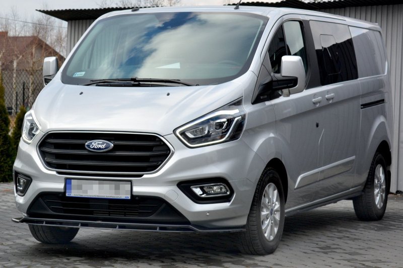 Maxton Seitenschweller Ansatz für Ford Transit Custom Mk1 FL schwarz Hochglanz FO-TRC-1F-SD1A+B-G