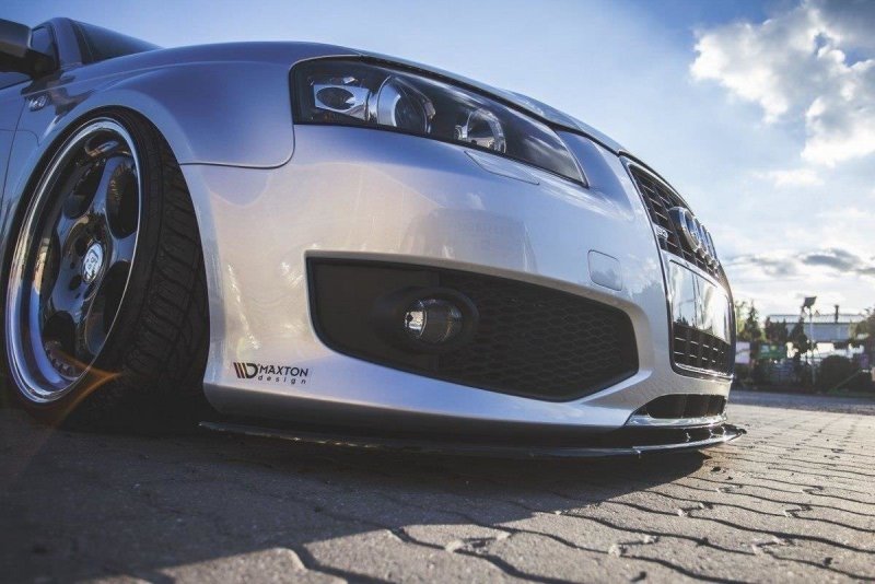 Maxton Front Ansatz für Audi S3 8P  schwarz Hochglanz AU-S3-2-FD1-G