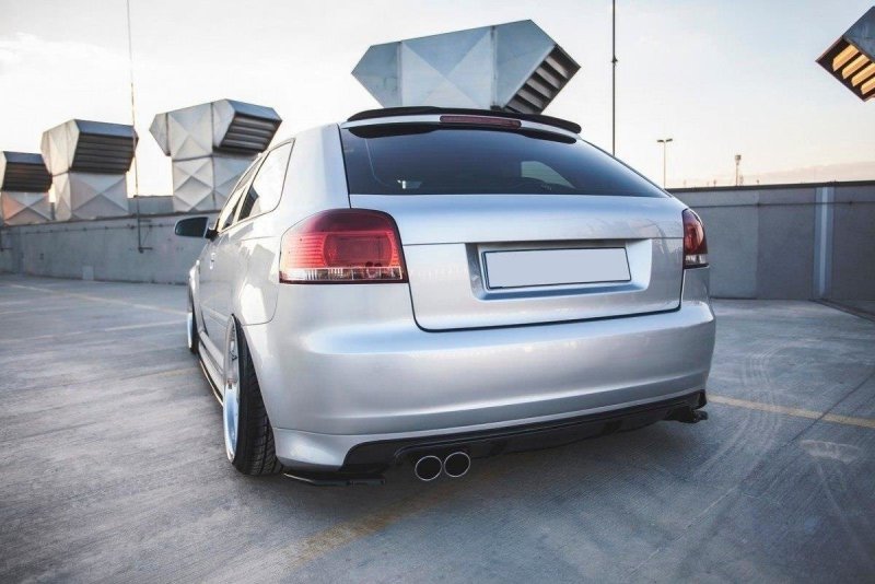 Maxton Heck Ansatz Flaps Diffusor für Audi S3 8P / S3 8P FL schwarz Hochglanz AU-S3-2-RSD1-G