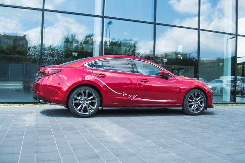 Maxton Seitenschweller Ansatz für Mazda 6 GJ (Mk3) Facelift schwarz Hochglanz MA-6-3F-SD1-G