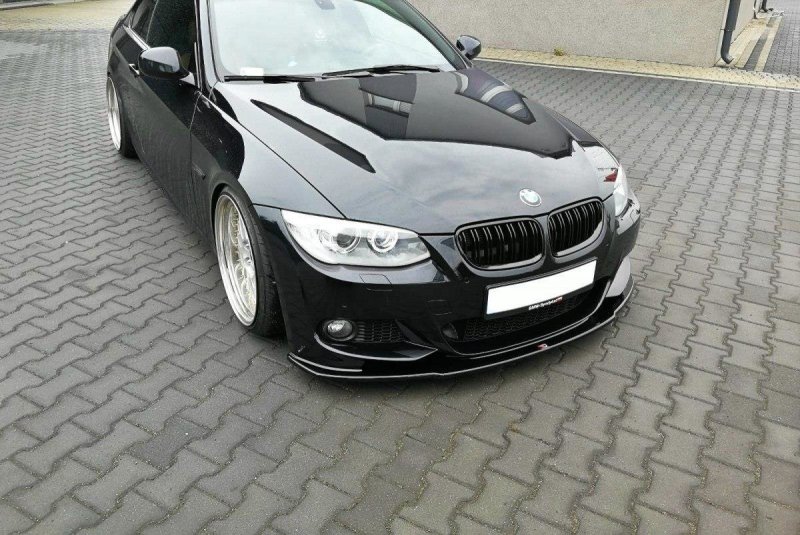 Maxton Front Ansatz V.1 für BMW 3er E92 M Paket FACELIFT schwarz Hochglanz BM-3-92F-MPACK-FD1-G