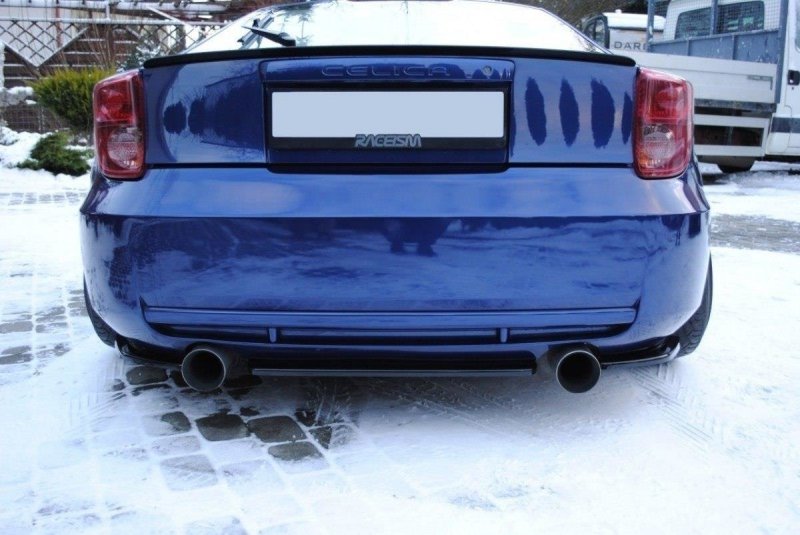 Maxton Heck Ansatz Flaps Diffusor für TOYOTA CELICA T23 vor Facelift schwarz Hochglanz TO-CE-7-RSD1-G