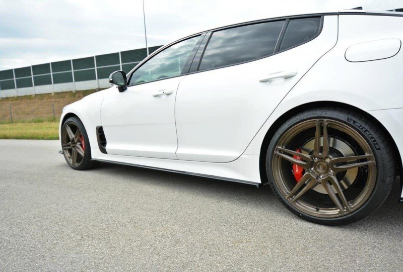 Maxton Seitenschweller Ansatz für KIA STINGER GT schwarz Hochglanz KI-ST-1-GT-SD1-G